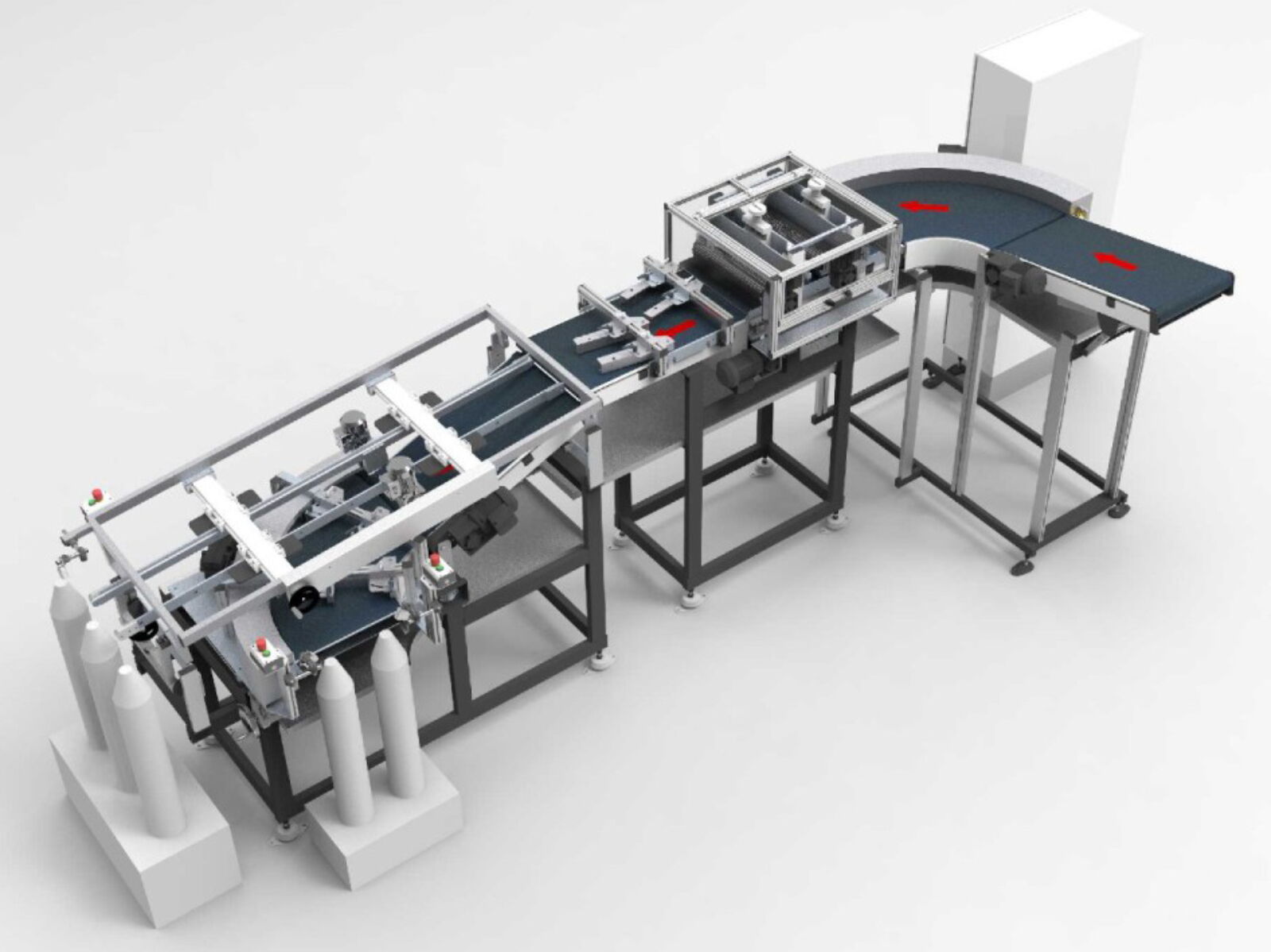 Förderanlage mit integrierten Elektromagneten, Gurtkurven und Abstreifstation als eine zuverlässige Förderanlage für Stahlronden