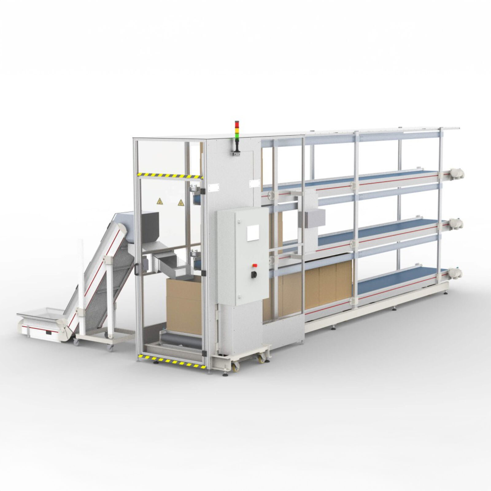 Multi-level conveyor with lift